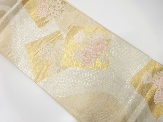 JAPANESE KIMONO / ANTIQUE FUKURO OBI / SILK / WOVEN STREAM